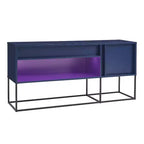 Meuble TV 24/7 Shop At Home Tidehigh Modern 1 tiroir pour téléviseurs jusqu'à 65 pouces avec lumières LED