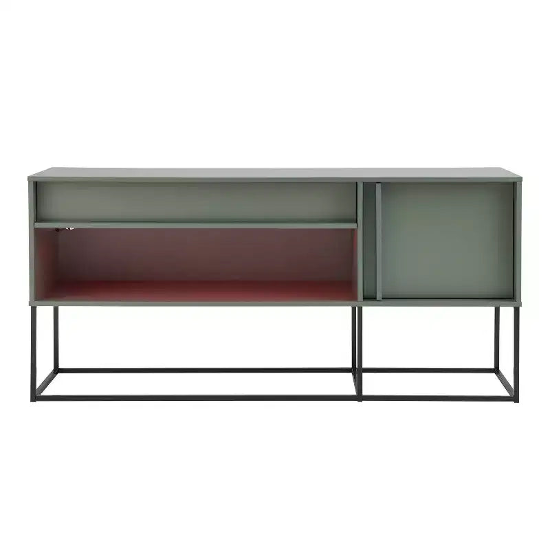 Meuble TV 24/7 Shop At Home Tidehigh Modern 1 tiroir pour téléviseurs jusqu'à 65 pouces avec lumières LED