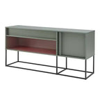 Meuble TV 24/7 Shop At Home Tidehigh Modern 1 tiroir pour téléviseurs jusqu'à 65 pouces avec lumières LED