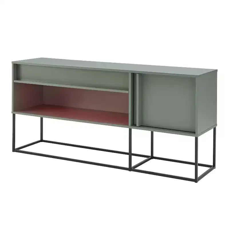 Meuble TV 24/7 Shop At Home Tidehigh Modern 1 tiroir pour téléviseurs jusqu'à 65 pouces avec lumières LED