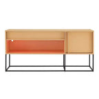 Meuble TV 24/7 Shop At Home Tidehigh Modern 1 tiroir pour téléviseurs jusqu'à 65 pouces avec lumières LED