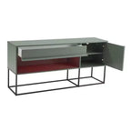 Meuble TV 24/7 Shop At Home Tidehigh Modern 1 tiroir pour téléviseurs jusqu'à 65 pouces avec lumières LED