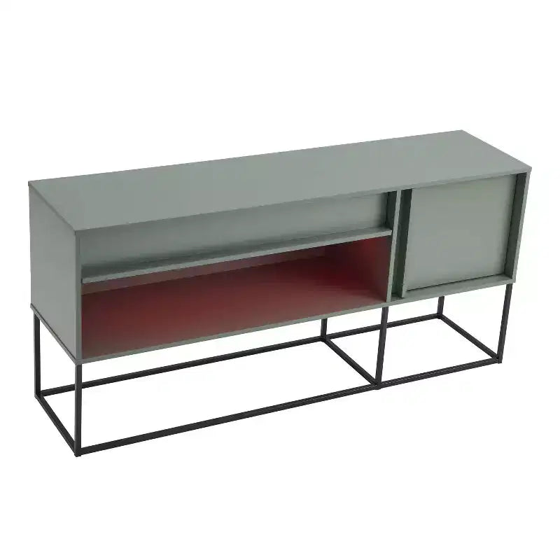 Meuble TV 24/7 Shop At Home Tidehigh Modern 1 tiroir pour téléviseurs jusqu'à 65 pouces avec lumières LED