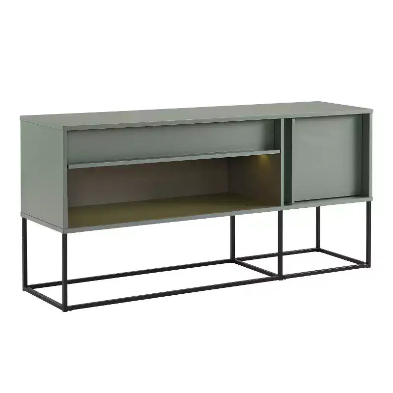 Meuble TV 24/7 Shop At Home Tidehigh Modern 1 tiroir pour téléviseurs jusqu'à 65 pouces avec lumières LED