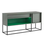 Meuble TV 24/7 Shop At Home Tidehigh Modern 1 tiroir pour téléviseurs jusqu'à 65 pouces avec lumières LED
