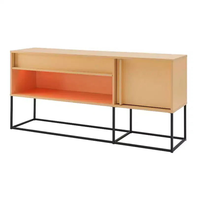 Meuble TV 24/7 Shop At Home Tidehigh Modern 1 tiroir pour téléviseurs jusqu'à 65 pouces avec lumières LED