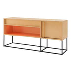 Meuble TV 24/7 Shop At Home Tidehigh Modern 1 tiroir pour téléviseurs jusqu'à 65 pouces avec lumières LED