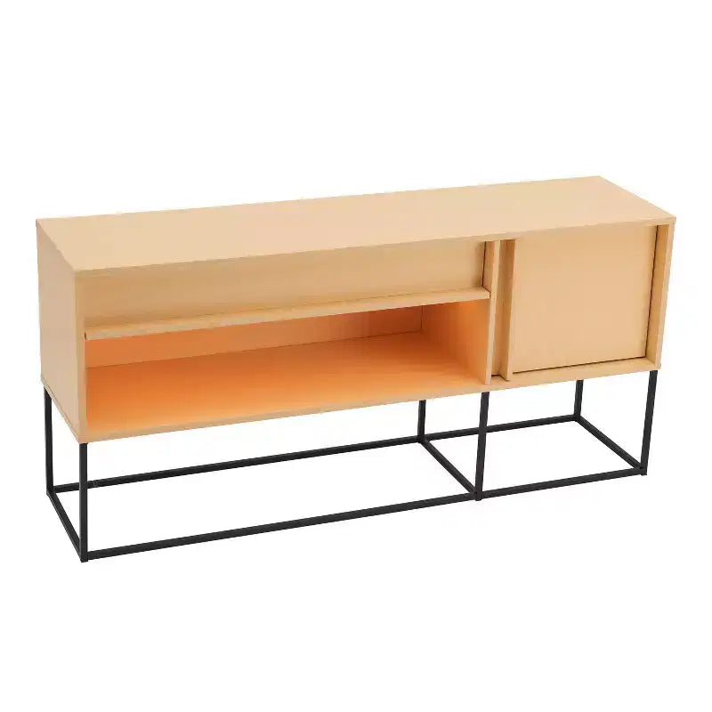Meuble TV 24/7 Shop At Home Tidehigh Modern 1 tiroir pour téléviseurs jusqu'à 65 pouces avec lumières LED
