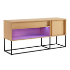 Meuble TV 24/7 Shop At Home Tidehigh Modern 1 tiroir pour téléviseurs jusqu'à 65 pouces avec lumières LED