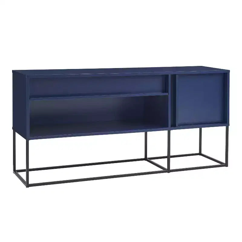 Meuble TV 24/7 Shop At Home Tidehigh Modern 1 tiroir pour téléviseurs jusqu'à 65 pouces avec lumières LED