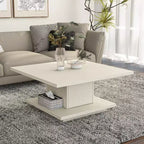 Table basse carrée contemporaine 24/7 Shop At Home Traci 31 avec rangement dissimulé