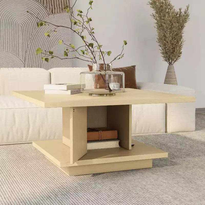 Table basse carrée contemporaine 24/7 Shop At Home Traci 31 avec rangement dissimulé