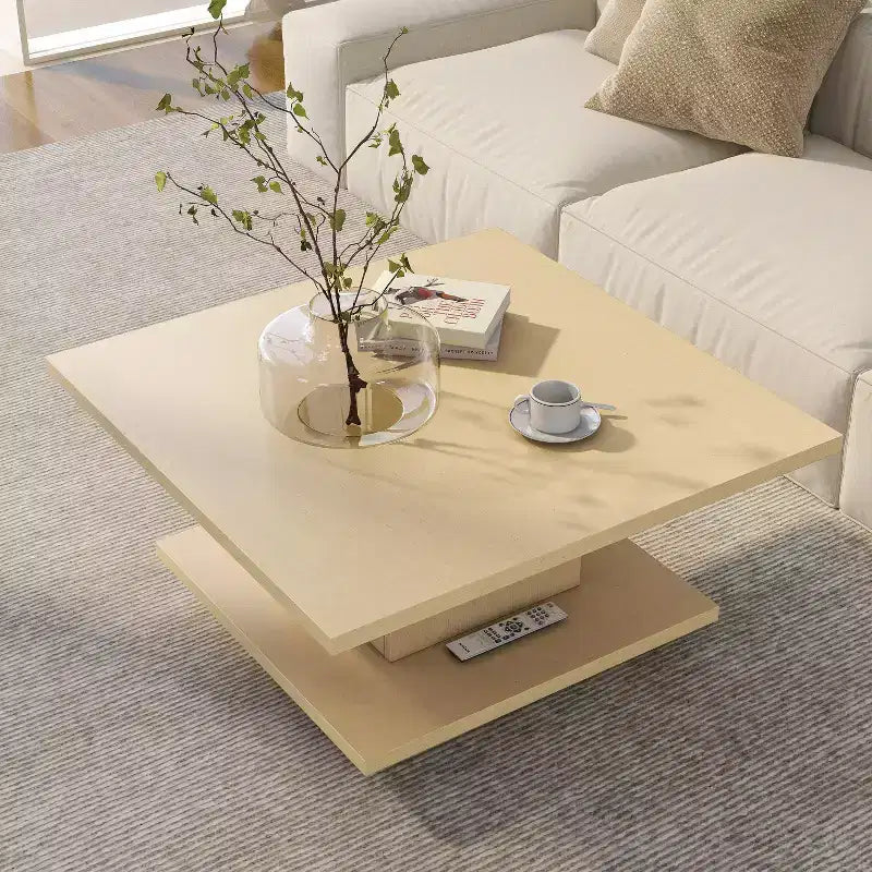 Table basse carrée contemporaine 24/7 Shop At Home Traci 31 avec rangement dissimulé