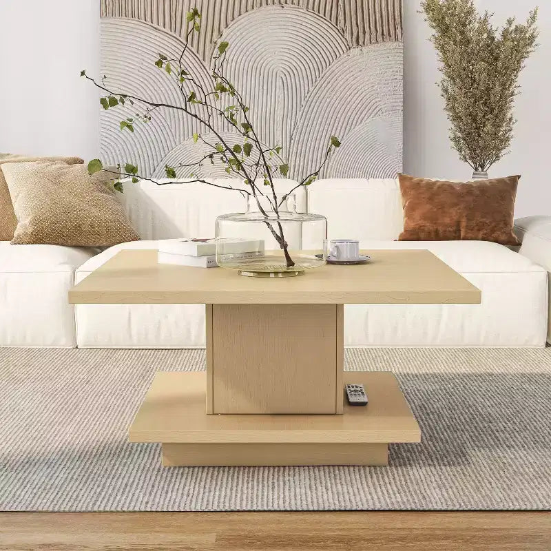 Table basse carrée contemporaine 24/7 Shop At Home Traci 31 avec rangement dissimulé