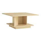 Table basse carrée contemporaine 24/7 Shop At Home Traci 31 avec rangement dissimulé