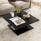 Table basse carrée contemporaine 24/7 Shop At Home Traci 31 avec rangement dissimulé