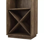 miBasics Meuble tour 1 tiroir de style campagnard Stormquiet avec casier à vin et étagères