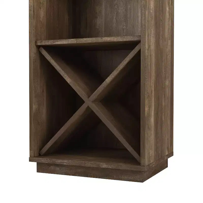 miBasics Meuble tour 1 tiroir de style campagnard Stormquiet avec casier à vin et étagères
