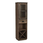 miBasics Meuble tour 1 tiroir de style campagnard Stormquiet avec casier à vin et étagères