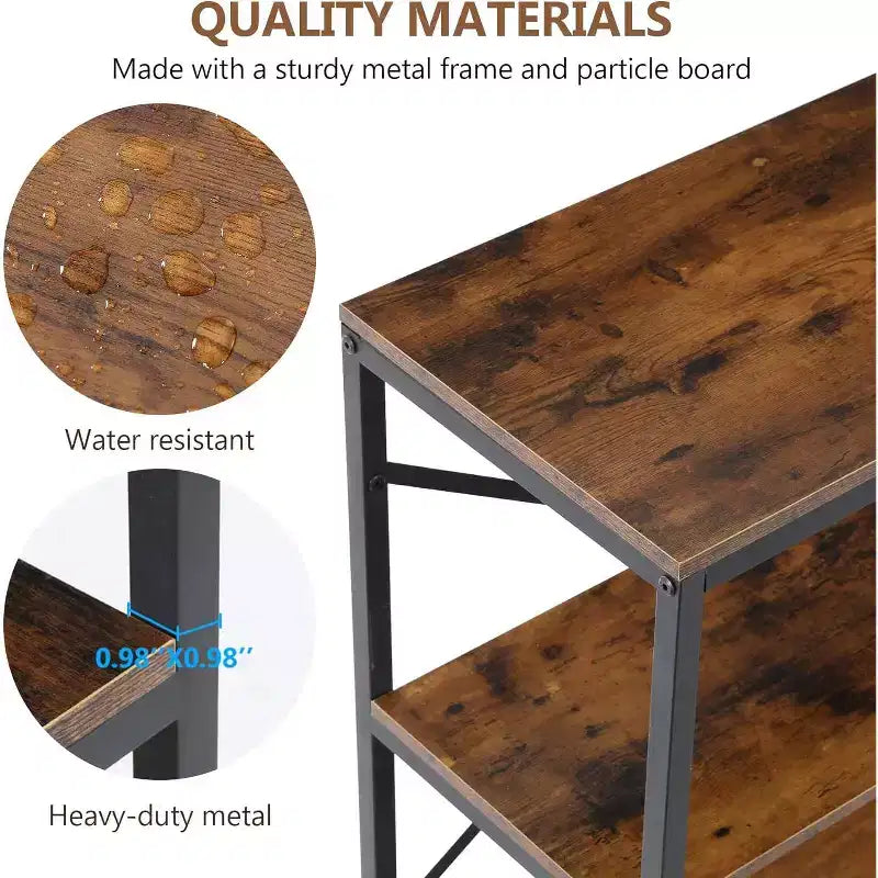 Tribesigns Grande console de 180 cm, table d'entrée/couloir à 3 niveaux