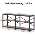 Tribesigns Grande console de 180 cm, table d'entrée/couloir à 3 niveaux