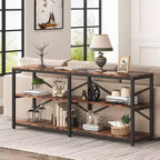 Tribesigns Grande console de 180 cm, table d'entrée/couloir à 3 niveaux