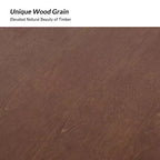Nicola Table à manger ronde moderne du milieu du siècle en bois massif 54 po|HULALA HOME