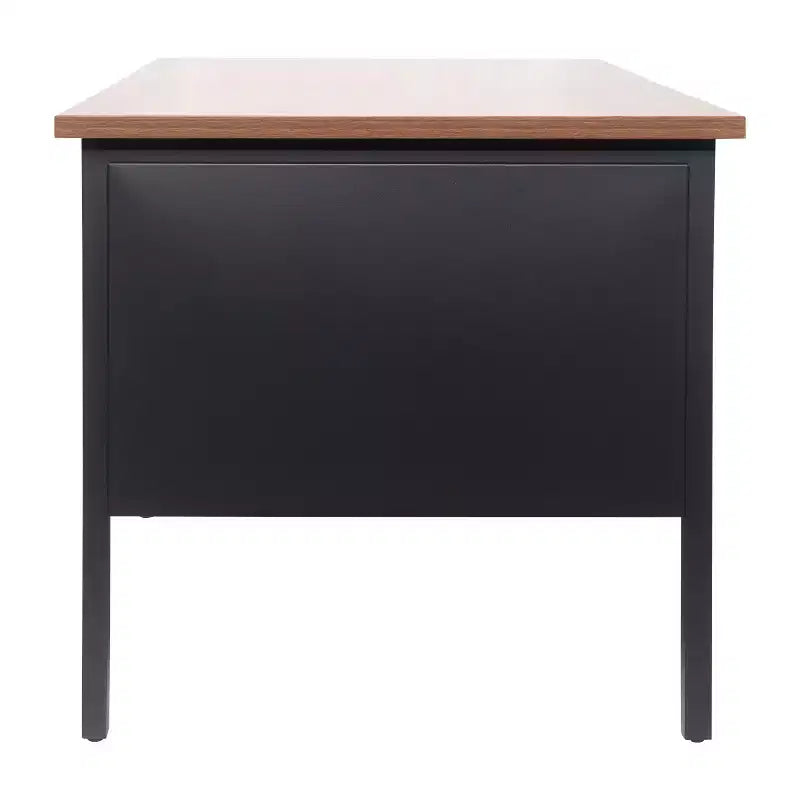 Bureau simple piédestal Flash Furniture Cambridge de qualité commerciale avec tiroirs verrouillables et cadre métallique