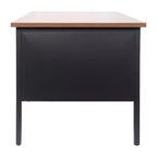 Bureau simple piédestal Flash Furniture Cambridge de qualité commerciale avec tiroirs verrouillables et cadre métallique