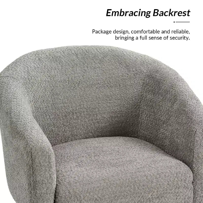Ensemble de 2 fauteuils modernes en tissu bouclé Guy avec pieds en métal ART OF LIVING DESIGNS