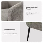Ensemble de 2 fauteuils modernes en tissu bouclé Guy avec pieds en métal ART OF LIVING DESIGNS
