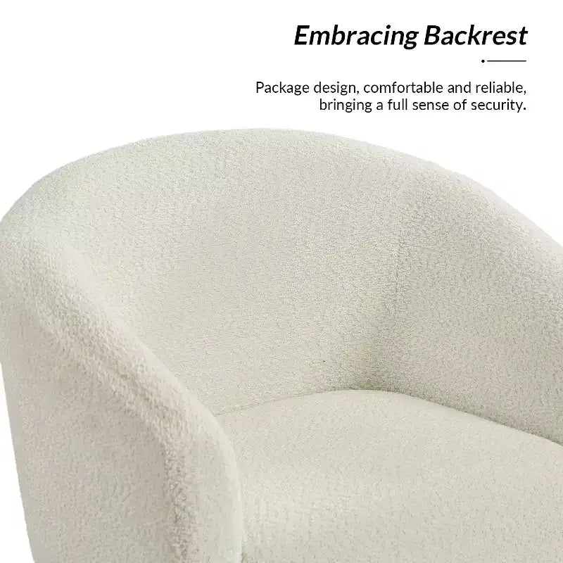 Ensemble de 2 fauteuils modernes en tissu bouclé Guy avec pieds en métal ART OF LIVING DESIGNS