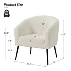 Ensemble de 2 fauteuils modernes en tissu bouclé Guy avec pieds en métal ART OF LIVING DESIGNS