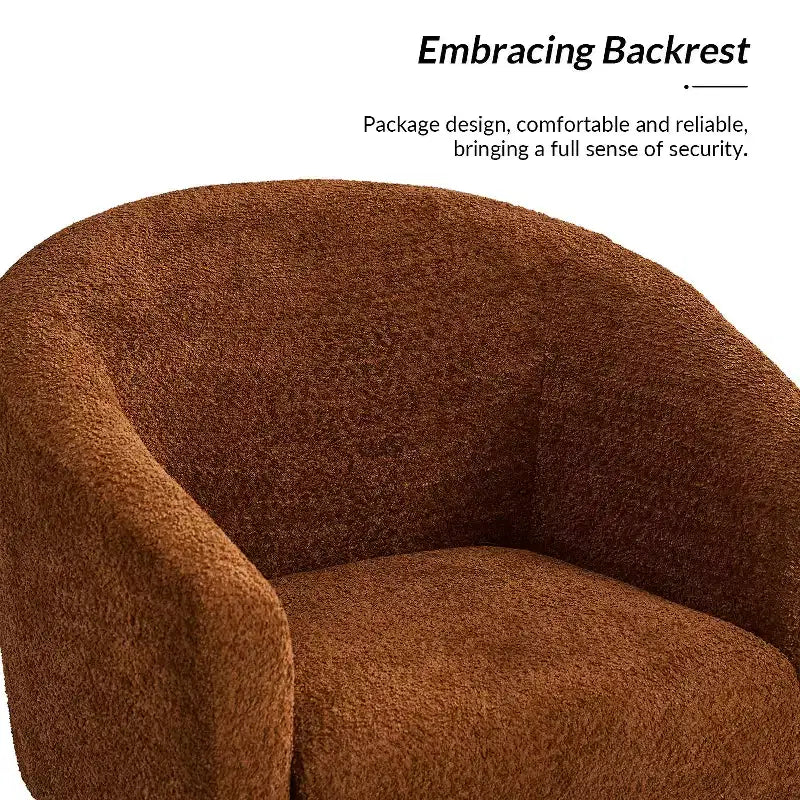 Ensemble de 2 fauteuils modernes en tissu bouclé Guy avec pieds en métal ART OF LIVING DESIGNS