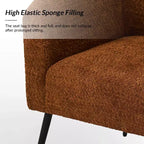 Ensemble de 2 fauteuils modernes en tissu bouclé Guy avec pieds en métal ART OF LIVING DESIGNS