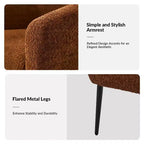 Ensemble de 2 fauteuils modernes en tissu bouclé Guy avec pieds en métal ART OF LIVING DESIGNS