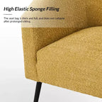 Ensemble de 2 fauteuils modernes en tissu bouclé Guy avec pieds en métal ART OF LIVING DESIGNS
