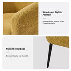 Ensemble de 2 fauteuils modernes en tissu bouclé Guy avec pieds en métal ART OF LIVING DESIGNS