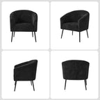 Ensemble de 2 fauteuils modernes en tissu bouclé Guy avec pieds en métal ART OF LIVING DESIGNS