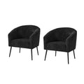 Ensemble de 2 fauteuils modernes en tissu bouclé Guy avec pieds en métal ART OF LIVING DESIGNS