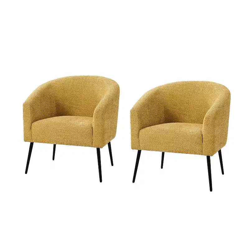 Ensemble de 2 fauteuils modernes en tissu bouclé Guy avec pieds en métal ART OF LIVING DESIGNS
