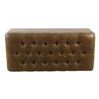 Banc de rangement capitonné en similicuir Ainsley - HomePop