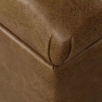 Banc de rangement capitonné en similicuir Ainsley - HomePop