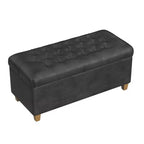 Banc de rangement capitonné en similicuir Ainsley - HomePop