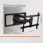 Support mural TV pleine extension Promounts pour TV 37 - 100 po jusqu'à 68 kg