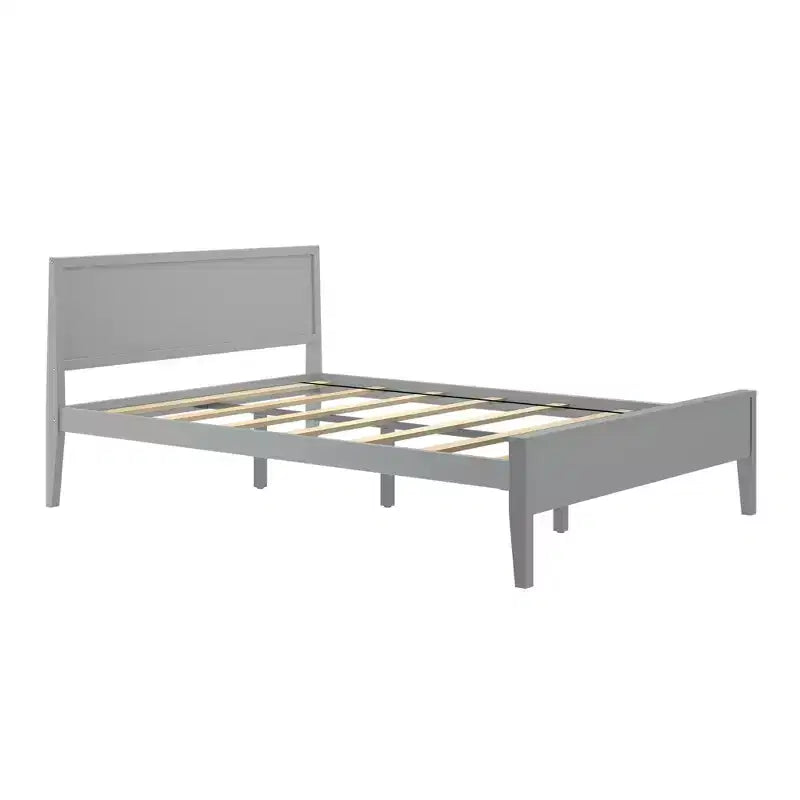 Cadre de lit double Max & Lily, plateforme classique en bois massif avec tête de lit pour enfants