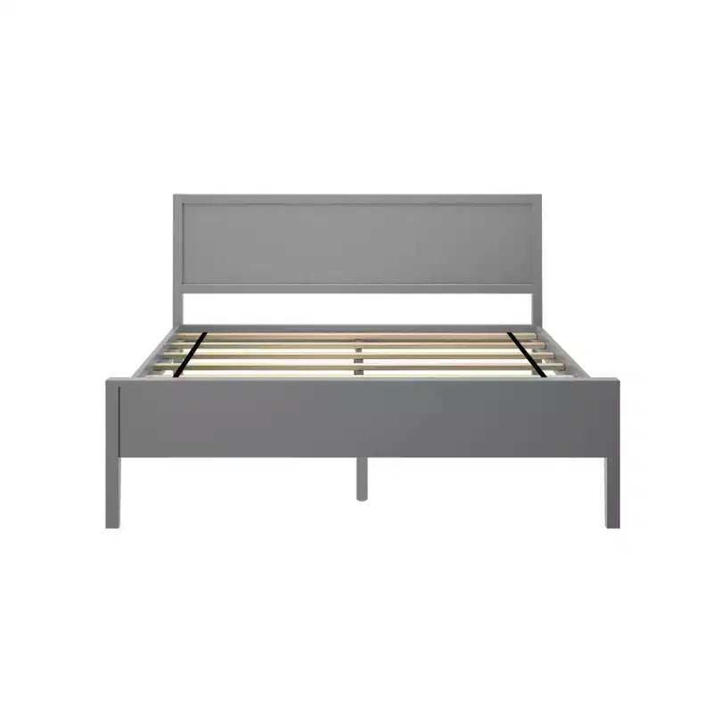 Cadre de lit double Max & Lily, plateforme classique en bois massif avec tête de lit pour enfants