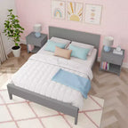 Cadre de lit double Max & Lily, plateforme classique en bois massif avec tête de lit pour enfants