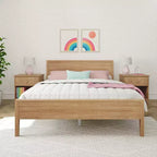 Cadre de lit double Max & Lily, plateforme classique en bois massif avec tête de lit pour enfants