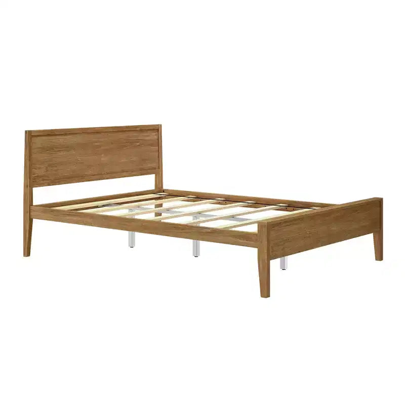 Cadre de lit double Max & Lily, plateforme classique en bois massif avec tête de lit pour enfants
